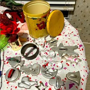 Antique Cookie Cutters and Can